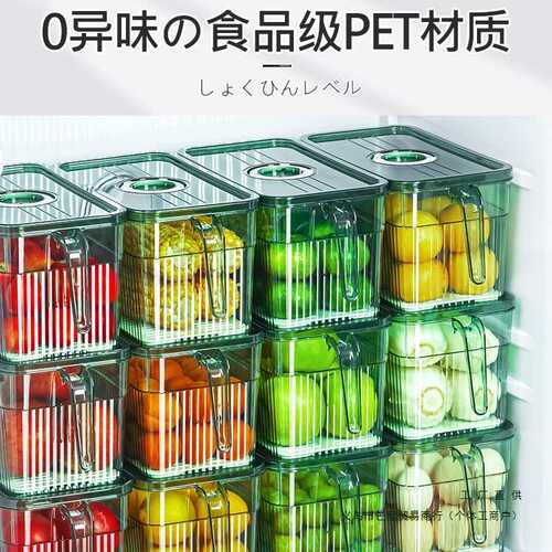 新款便捷冰箱收纳盒整理盒保鲜盒食品级蔬菜鸡蛋冷冻储物盒子