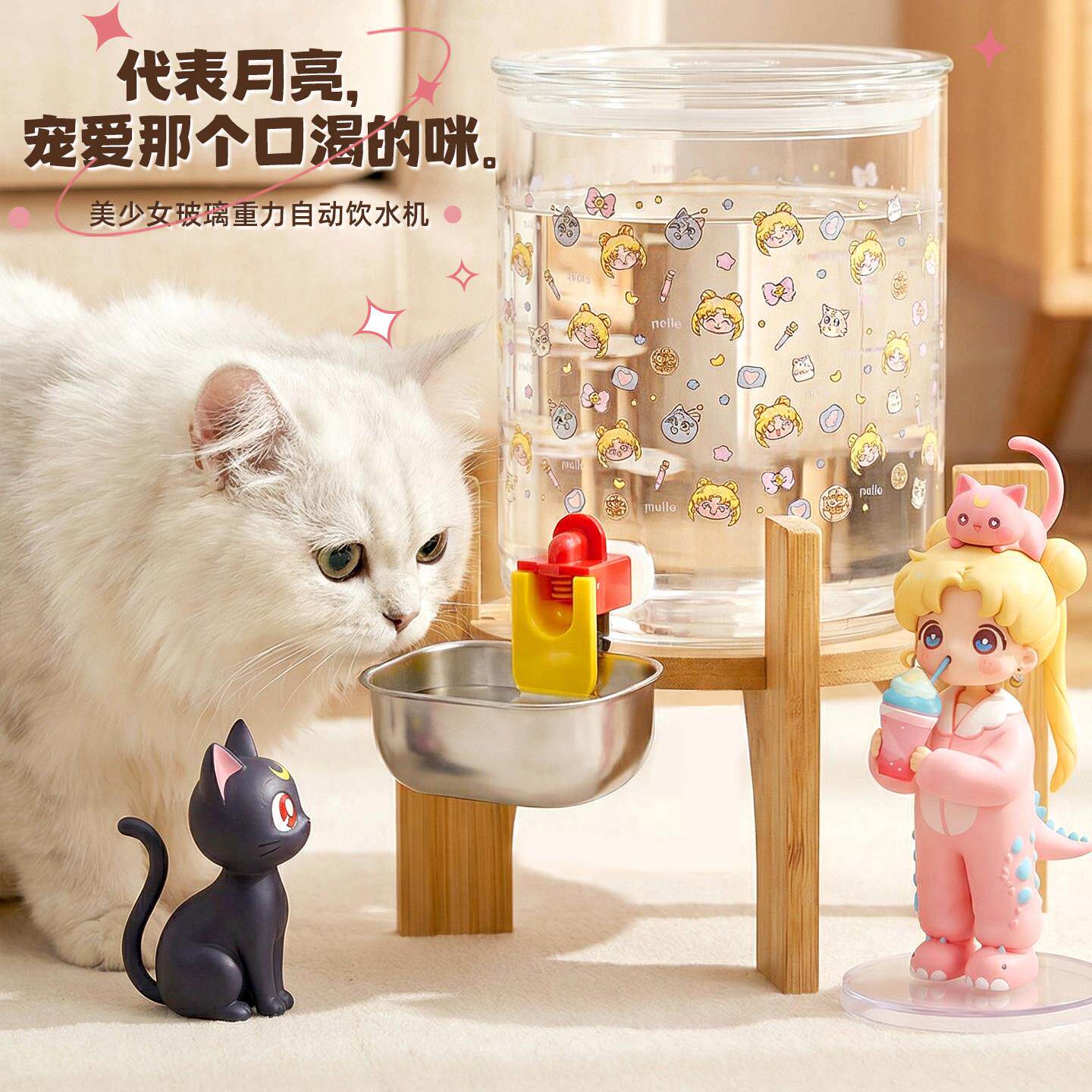 猫咪饮水机不插电静音大容量悬浮水碗流动自动蓄水宠物小狗喂水桶