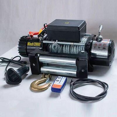 电动绞盘2v车载电葫芦越小野汽车24v1自救家用型钢丝绳吊DMA机扬