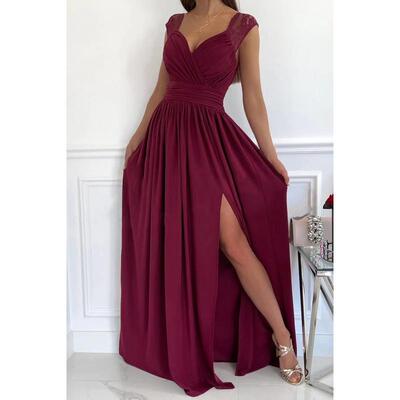 Womens 2025 Formal Dresses Wrap V Neck Ruched Sexy