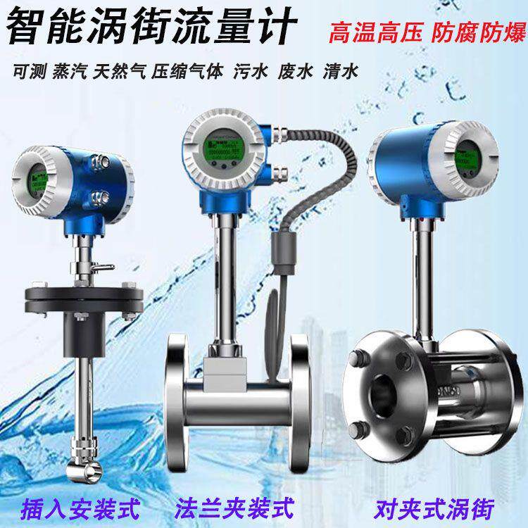 重庆LUGB智能涡街流量计高温液体气体蒸汽计量流量计高精度流量计