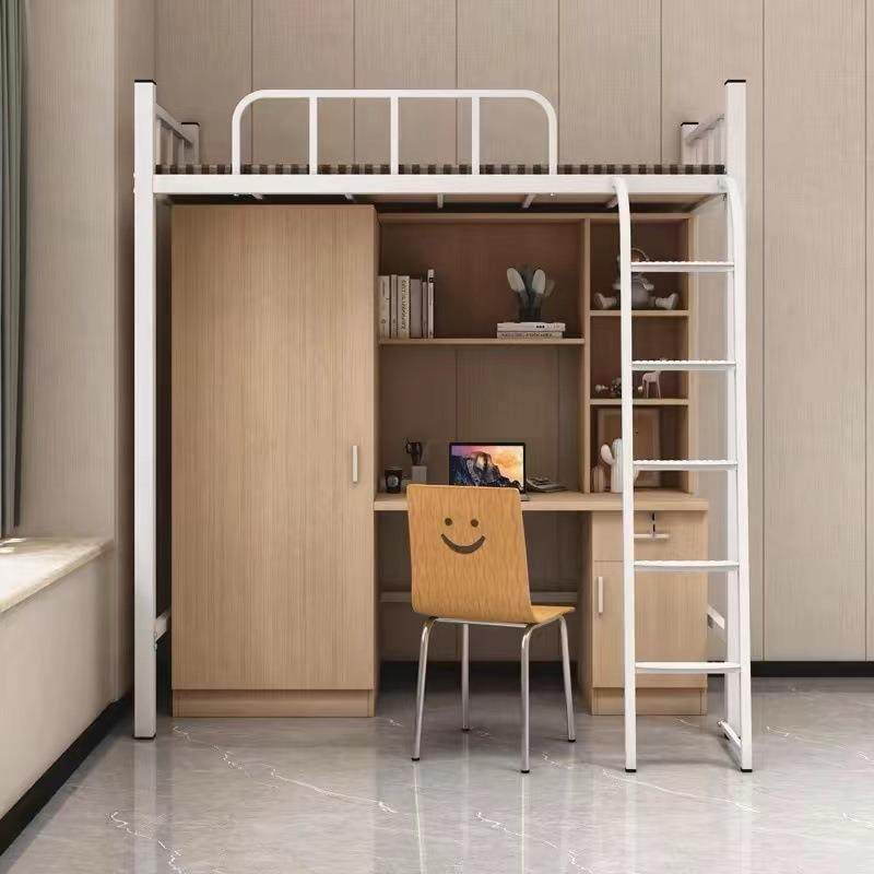 舍上床下桌学校生高架床员工铁XFZ宿艺床学寝室组合床公寓书柜一