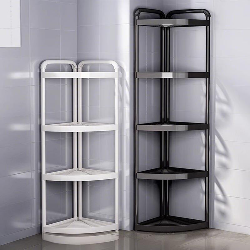 卫生间置物架落地式浴室三角架夹缝收纳架家用厕所马桶转角储物架
