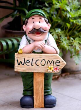 庭KFB院摆件门口别墅造景布置花园入户园装饰儿农家小幼院餐厅迎