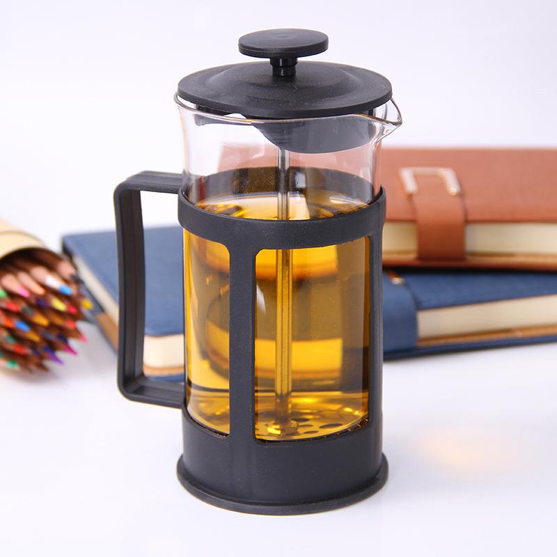 新款塑料冲茶器 法式咖啡压滤壶 家用不锈钢过滤网法压壶