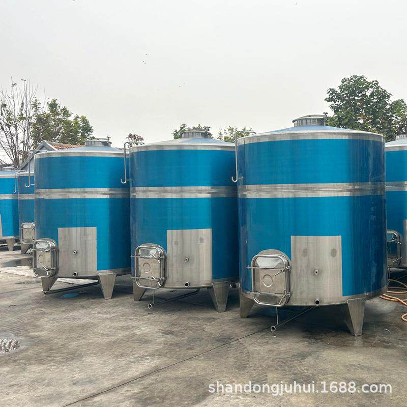 不锈钢恒温发酵罐葡萄酒桑葚酒酶解罐5立方果子酒沉淀罐