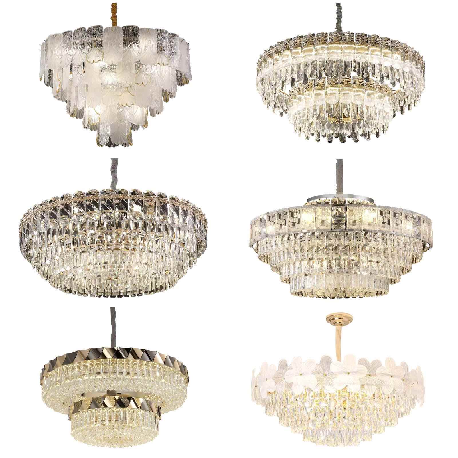 客厅吊灯新款简约法式餐厅主卧吊灯创意高级玻璃家居意式大气灯具