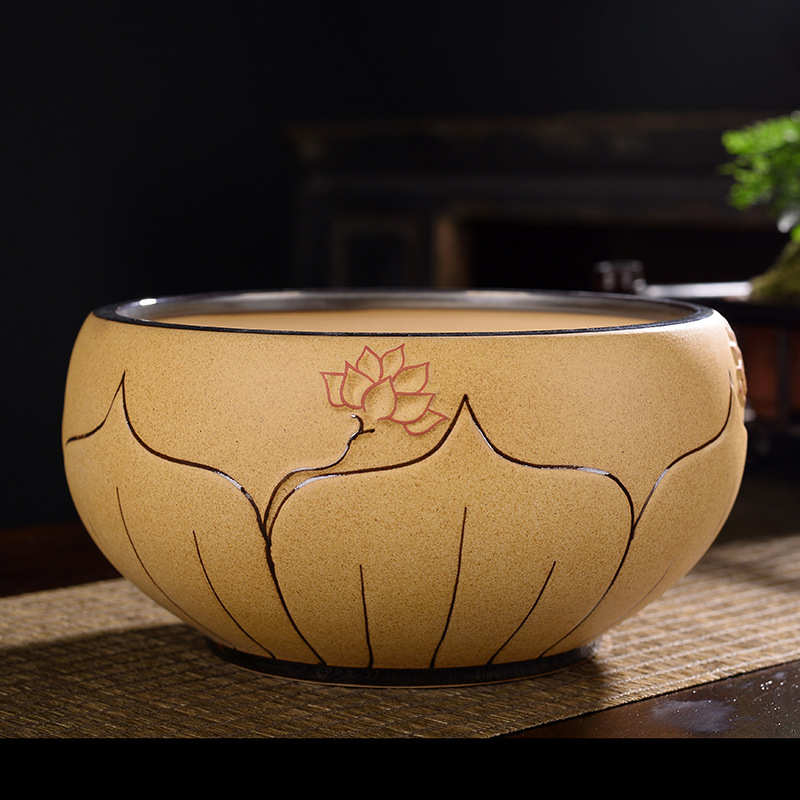 茶洗陶瓷大号水洗功夫茶具家用覆古茶杯洗水盂笔洗禅意茶道零配件