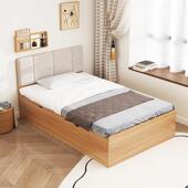 一米单人床1.2米小户型侧翻高箱收纳床现代简约气压升降收纳床