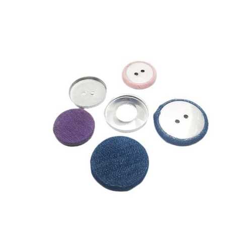 双孔有脚纽扣钮胚布包钮胚布圆形铝圆梯底铁线底服饰纽扣服饰配件