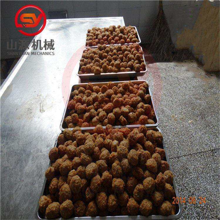 商用大型油炸鱼丸生产线 肉丸油炸机 蔬菜丸子油炸设备