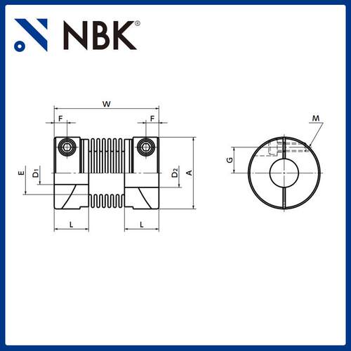 NBK MFBS-C 波纹管型零背隙不锈钢夹持型联轴器 允许偏心偏角厂家