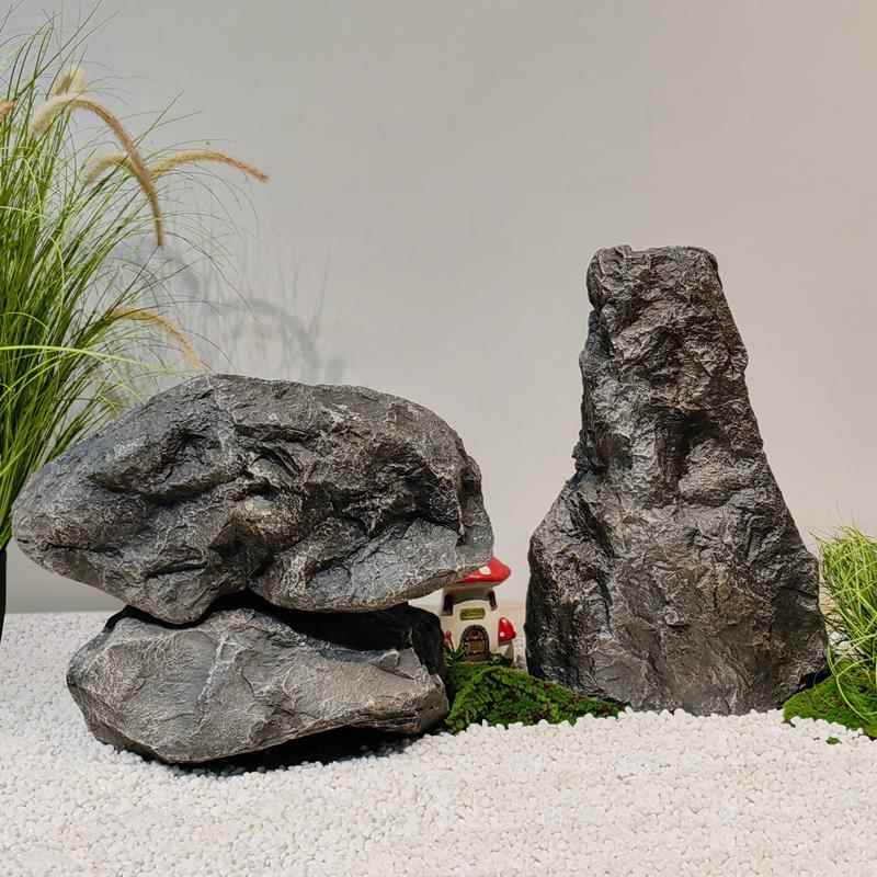 仿真假石玻璃钢摆英WUX德头石景假山石拍摄道具件空心石造头橱窗