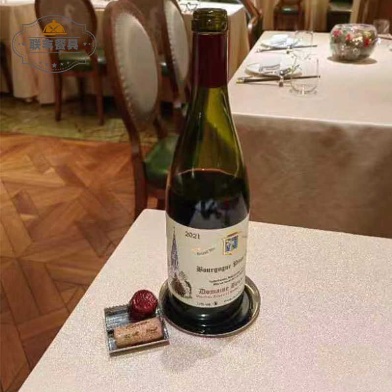 法式304不锈钢红酒垫酒店威士忌烛台托葡萄酒吧杯垫香槟底碟