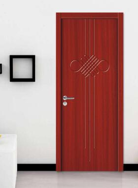 木门实木覆合室内卧室烤漆套装免漆门简易书房间门厨卫木门红色新