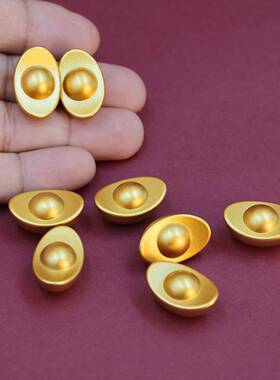 爆款仿真沙金实心小元宝乔迁开业招财聚宝盆专用小金元宝工厂直发