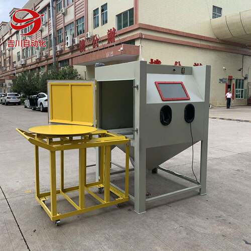 供应大型手动喷沙机模具铸造件金属表面处理压箱式手动喷砂机