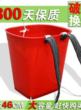 大塑胶竹篓背篼彩色家用塑料背框装水桶非竹编收纳筐舞蹈道具买菜