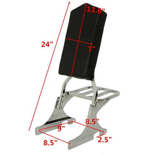 sissy bar 行李架后方靠背 适合哈雷软尾 FXSTC 84-99