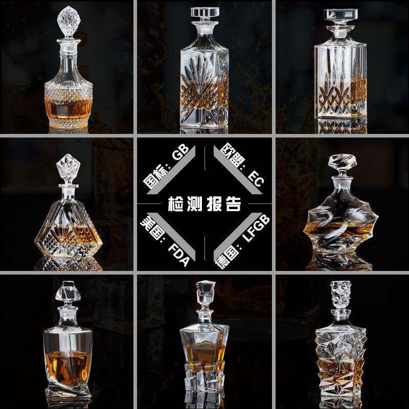 厂家直销跨境水晶玻璃酒瓶欧式威士忌酒瓶烈酒洋酒瓶白XO酒壶酒具