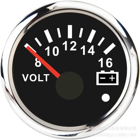 电压表12V24V汽车房车电压表52mm数显指针电压表汽车改装表