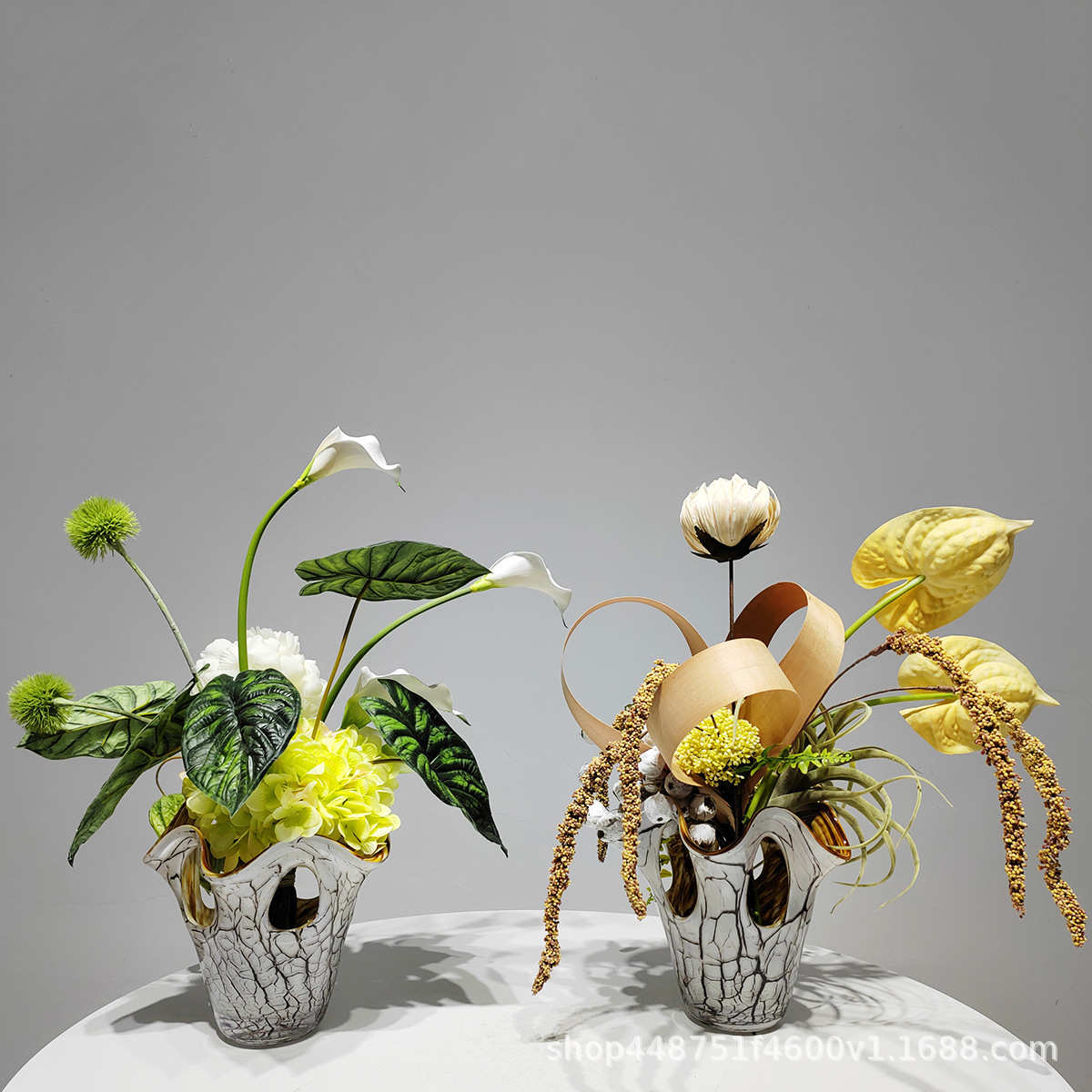 仿真花艺设计样板间家居酒店仿真花假花软装创意插花现代轻奢摆件