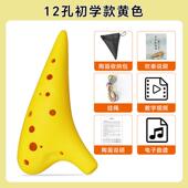 正品 天鹅陶笛乐器12孔AC中者音小学生儿童学十二树脂塑料专0业调T