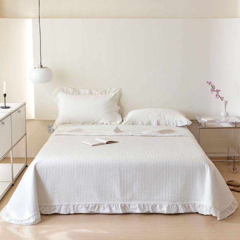 泡泡纱床盖三套夹棉防滑加厚厂家直供床件单四榻榻米护垫公主通风