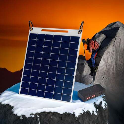 多晶15W太阳能板18V12V5V移动充电板快电池登山露营发电系统
