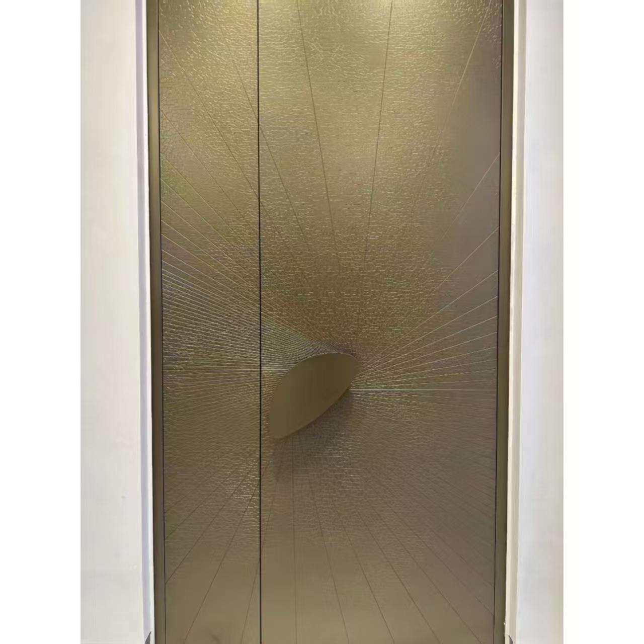 轻奢商品房进户门子母门防盗门高端私人设计别墅大门铸铝装甲门