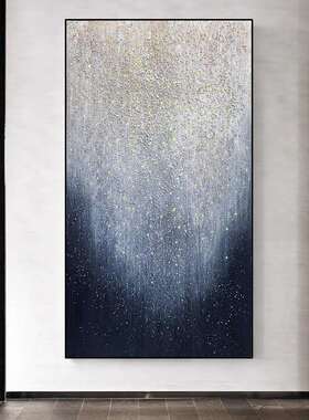 手绘理油画空闪耀现代轻玄关装饰画餐厅挂奢画走YTU-2040星廊入户