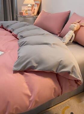 新款i宾馆酒店床上简用品民宿白色床四件套纯白北欧单ns约三件套3