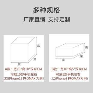 透明亚克力手机存放柜带锁学生车间会议室员工手机寄存柜保管箱
