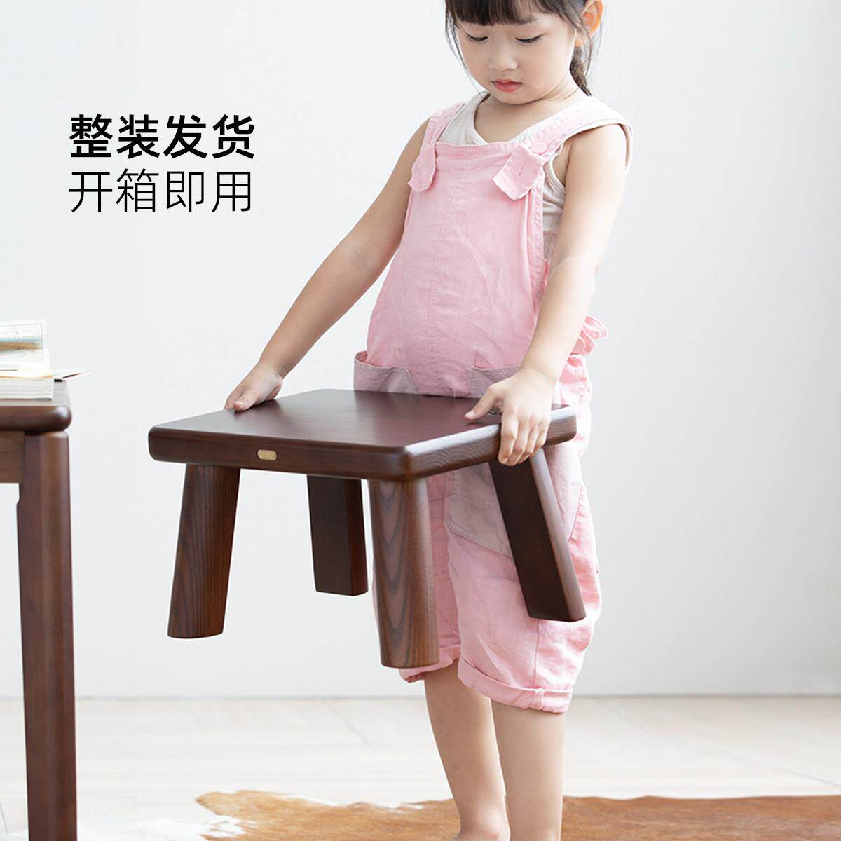 美凳白式蜡木实木小凳子家客厅SG100-D-儿用童小板客厅茶几矮凳换