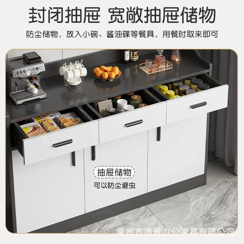 实木芯餐边柜客厅大容量斗柜多层储物收纳柜家用碗筷置物柜子