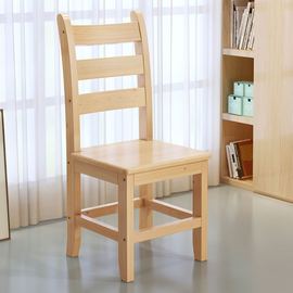 全实木餐椅松木家用简约现代餐厅，餐桌椅木头原木凳子靠背实木椅子