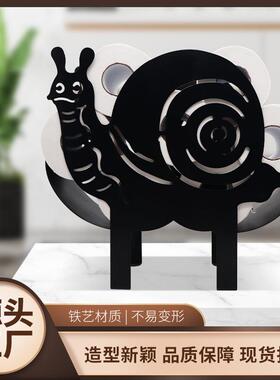卡通铁艺动物纸巾架置物架卫生卷纸巾架厨房手纸创意壁挂卷纸