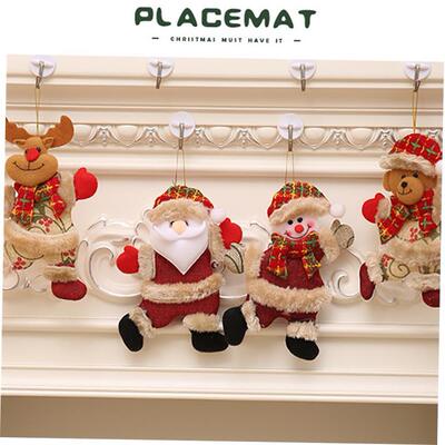 2Pcs Bear Christmas Ornaments Furnishing Decoration Elk