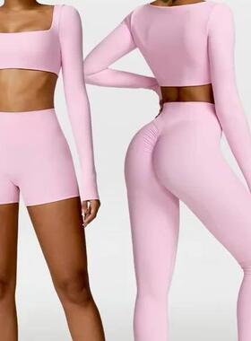 2PCS Yoga Suit Sports Set Women Quick-Drying Gym Set Women T