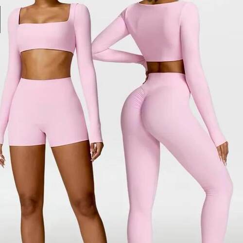 2PCS Yoga Suit Sports Set Women Quick-Drying Gym Set Women T