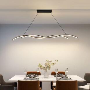 长餐厅116吊灯现代简条约创意餐桌饭厅台led设吧师计极简个性 餐厅