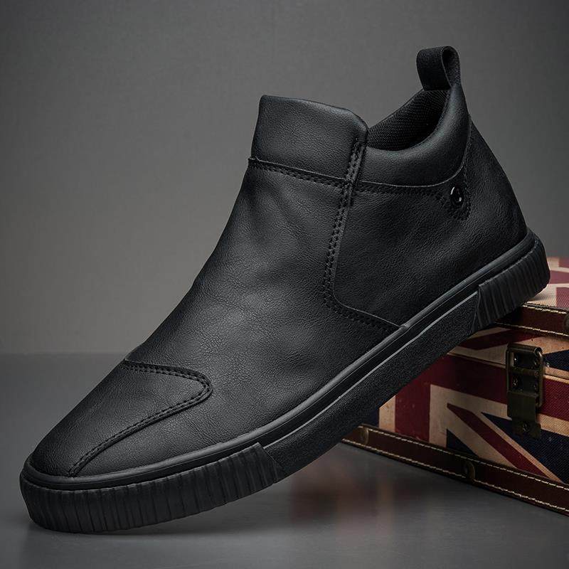春秋2026新款男鞋休闲高筒一脚蹬皮鞋潮鞋男士透气马丁靴软0123z,流行男鞋,时尚休闲鞋,淘宝优惠券,粉丝福利购,淘宝优惠卷