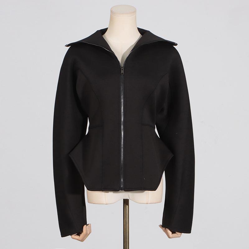 coat short jacket womens high-end fit slim tailoring