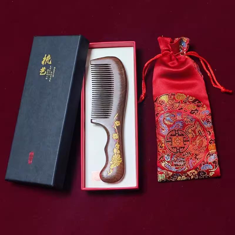 檀木梳子生日礼品送妈妈奶奶女士朋友老师毕业季礼物实用教师节