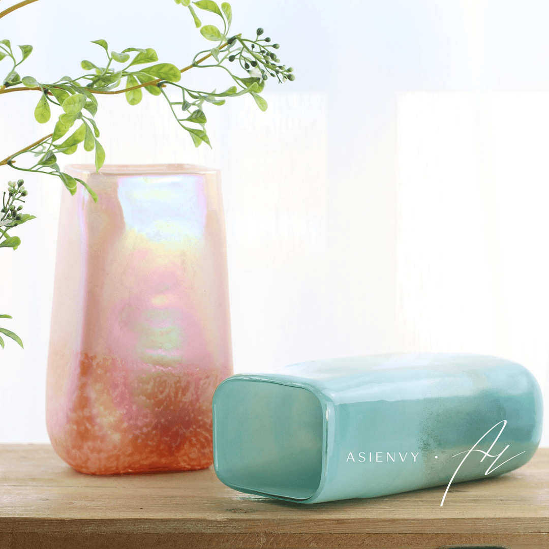 北欧高款平口彩色玻璃花瓶,家居饰品,装饰摆件,淘宝优惠券,粉丝福利购,淘宝优惠卷