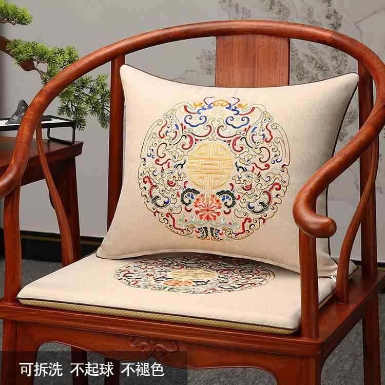 官中式椅子坐垫实家具子沙发太F96SH69M师圈木椅帽茶餐座椅垫海绵
