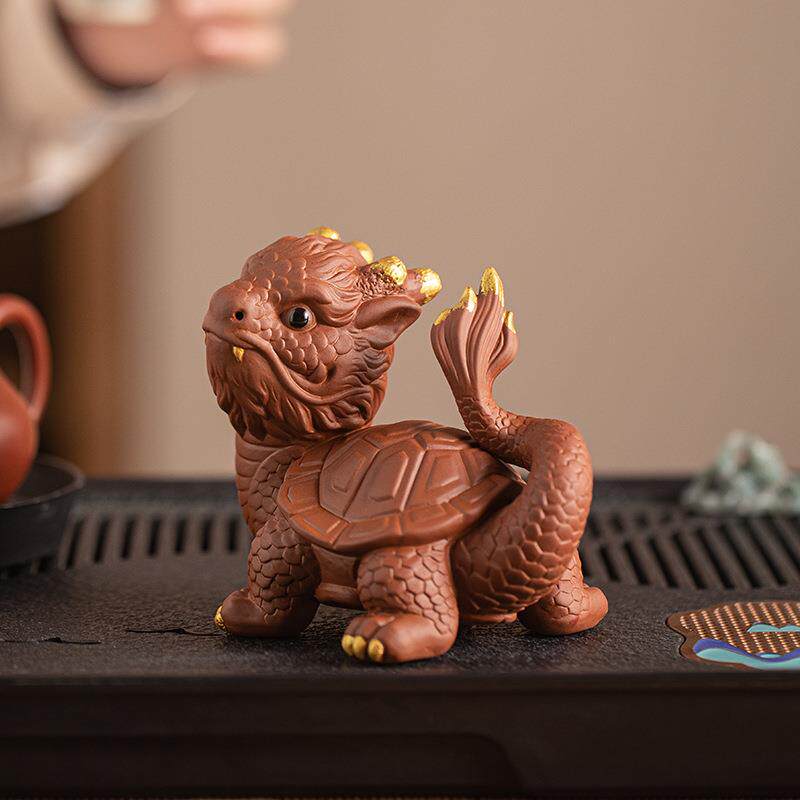 紫砂龙龟茶宠摆件精品可养茶桌茶台摆件大全饰品高档招财茶宠