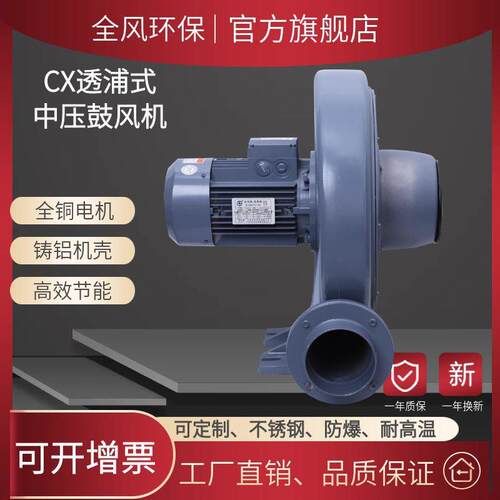 上海全风CX-100AH热风循环鼓风机1.5KW耐高温全风鼓风机中压风机