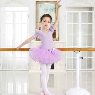 高档舞儿童舞蹈服女童练功蕾裙服秋冬季 表演 舞蹈裙芭舞拉丁长短袖