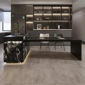 轻奢现代极简岛台餐桌一体岩板家用中倒台多功能储大户型吧导台